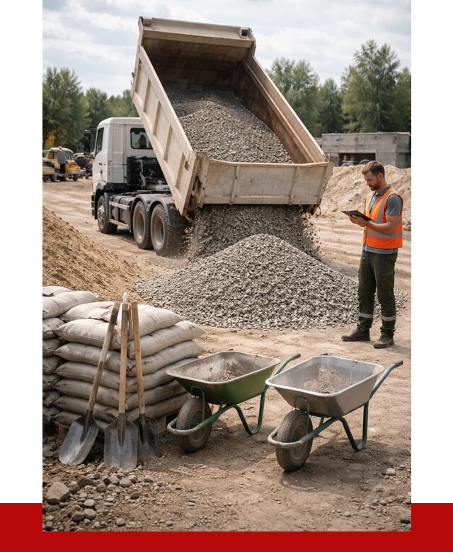 Доставка нерудных материалов в Лесозаводске от 1241 руб. | ПРОНЕРУДЛсз