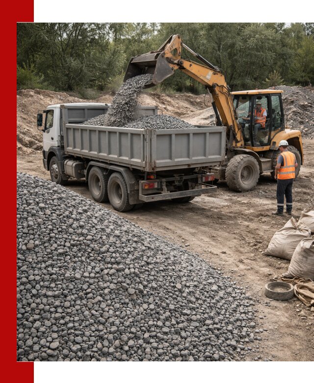 Доставка гравийного щебня в Лесозаводске оптом и в розницу