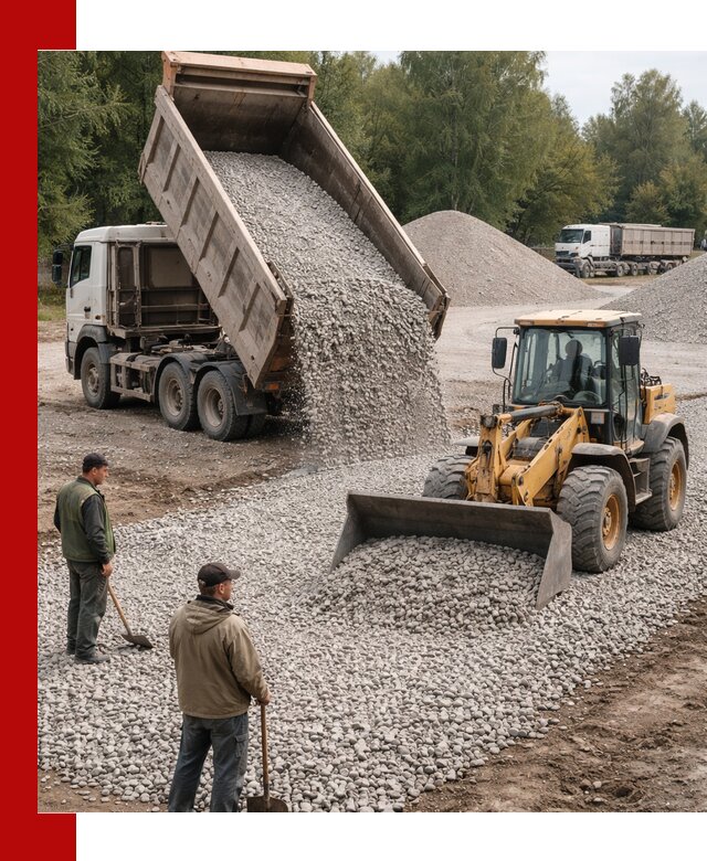 Купить гравийный щебень фракция 20-40 в Лесозаводске с доставкой