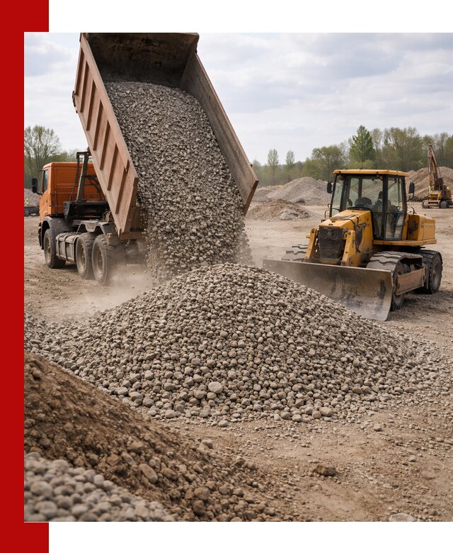 Доставка гравийного щебня фракции 40-70 в Лесозаводске