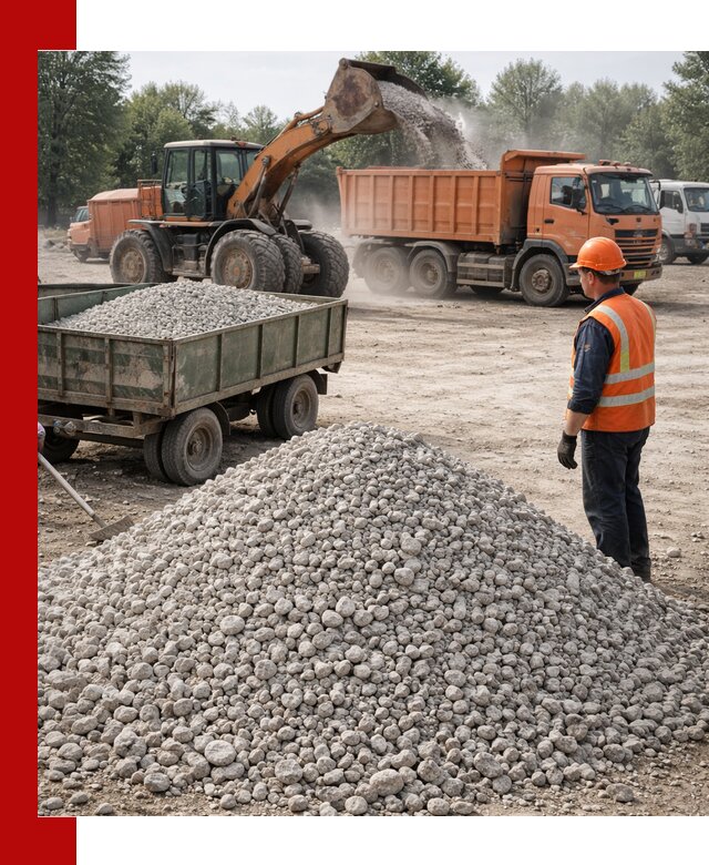 Доставка известнякового щебня фракция 20–40 в Лесозаводске