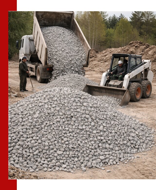 Доставка доломитового щебня в Лесозаводске напрямую от карьера