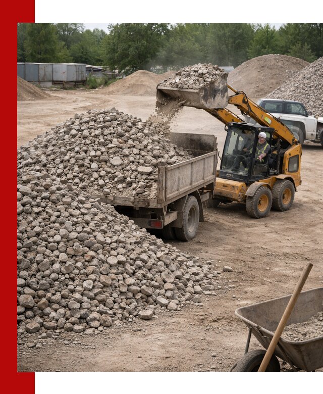 Доставка вторичного щебня в Лесозаводске для строительных работ