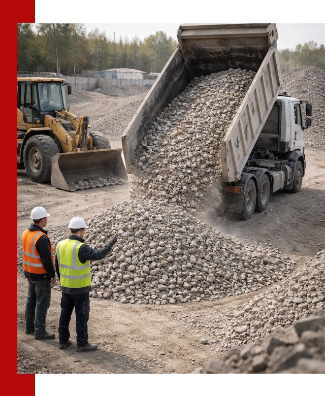 Вторичный щебень фракция 40–70 доставка в Лесозаводске