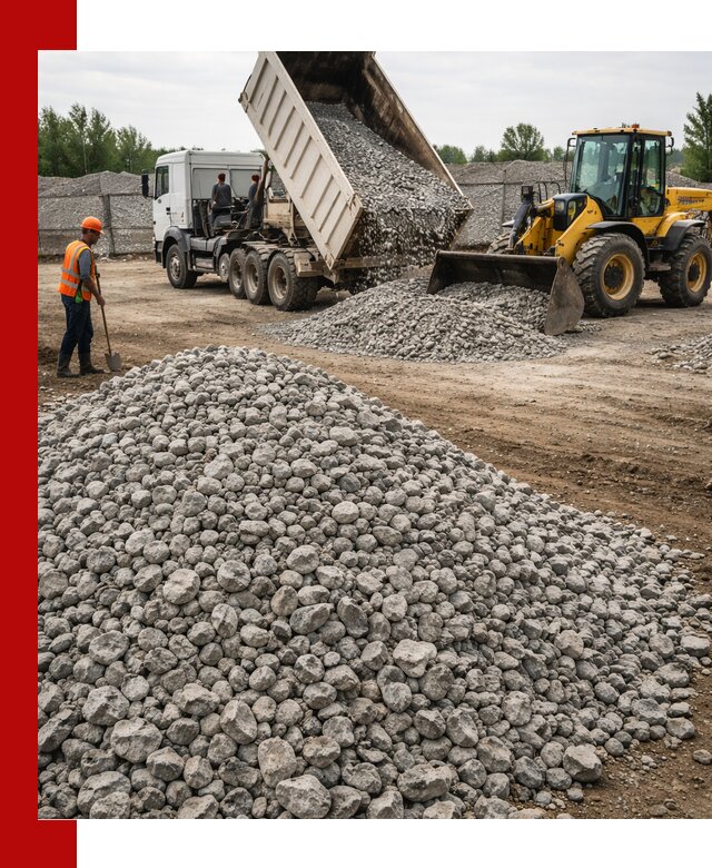 Доставка бетонного щебня фракции 40-70 в Лесозаводске