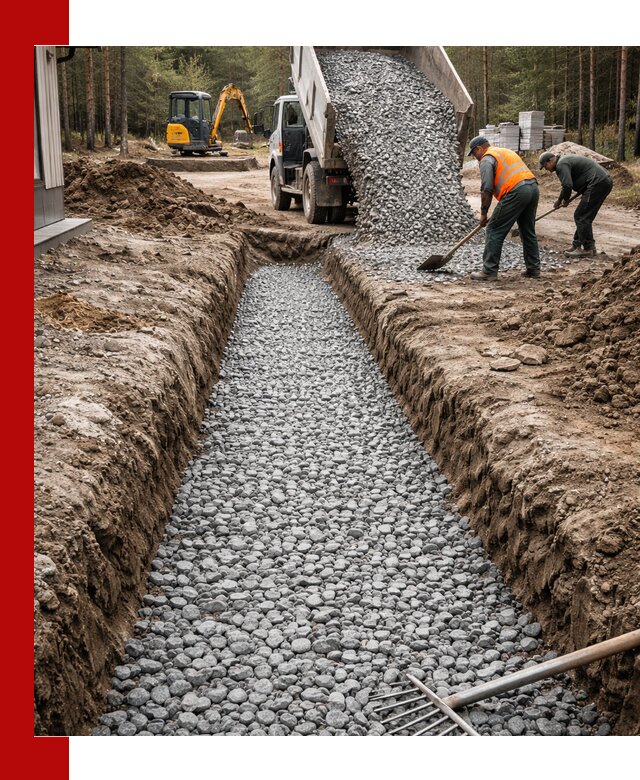 Щебень для дренажа с доставкой в Лесозаводске высокого качества