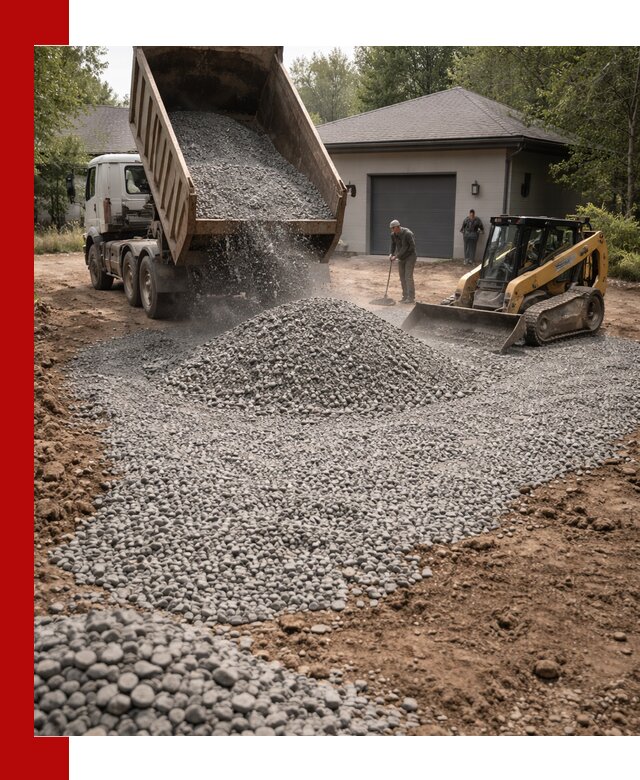Щебень для парковки в Лесозаводске: доставка и укладка качественного материала
