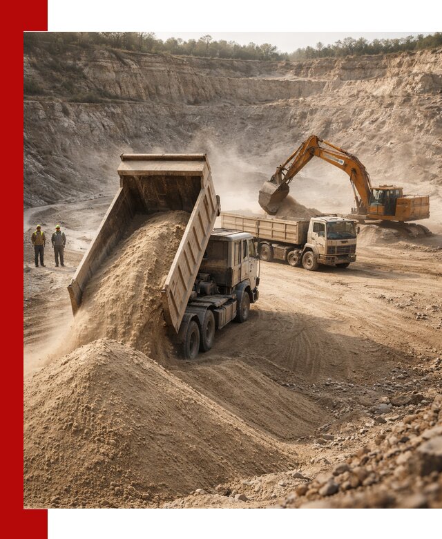 Карьерный песок навалом с доставкой в Лесозаводске