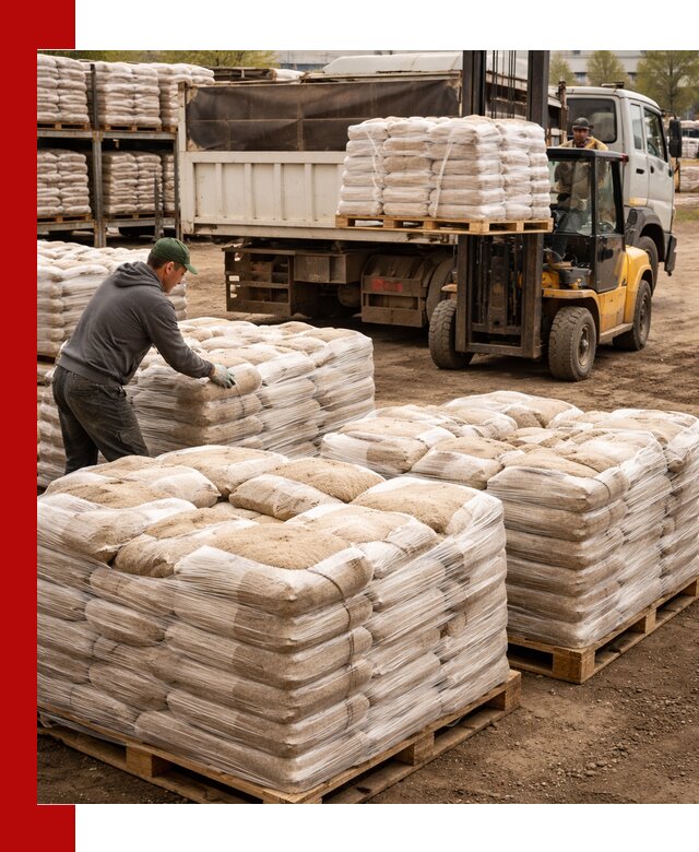 Карьерный песок в мешках с доставкой в Лесозаводске