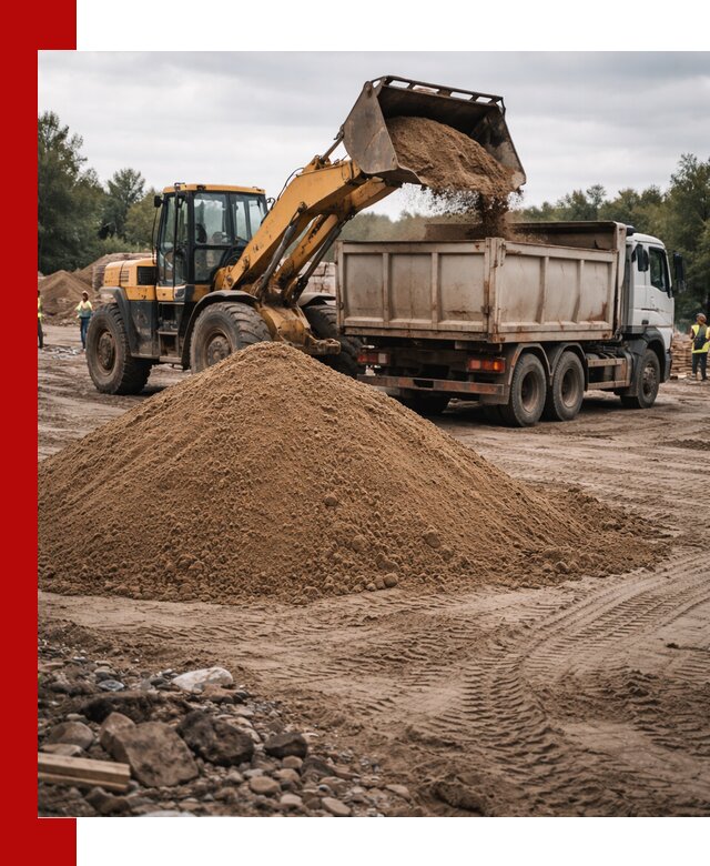 Доставка речного песка навалом в Лесозаводске быстро и выгодно