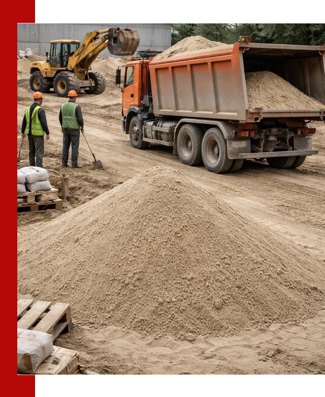 Доставка и продажа мытого речного песка в Лесозаводске