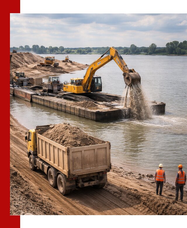 Намывной песок с доставкой в Лесозаводске оптом и в розницу