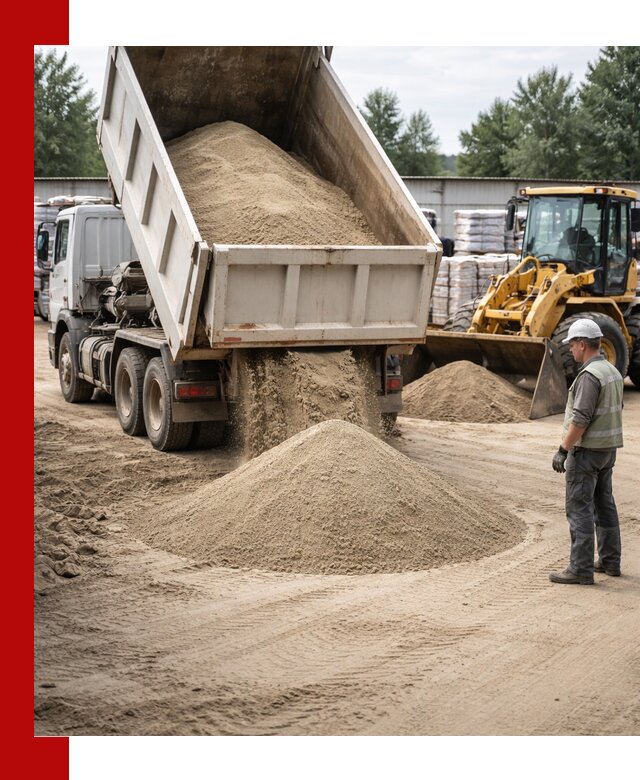 Поставка и доставка песка для бетона в Лесозаводске