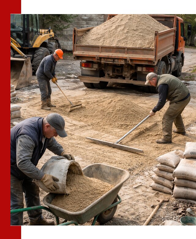 Поставка песка для стяжки в Лесозаводске с быстрой доставкой