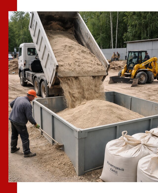 Кварцевый песок для фильтра в Лесозаводске — доставка и качество