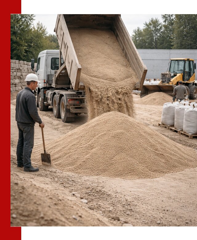 Кварцевый песок фракция 0–3 мм с доставкой в Лесозаводске