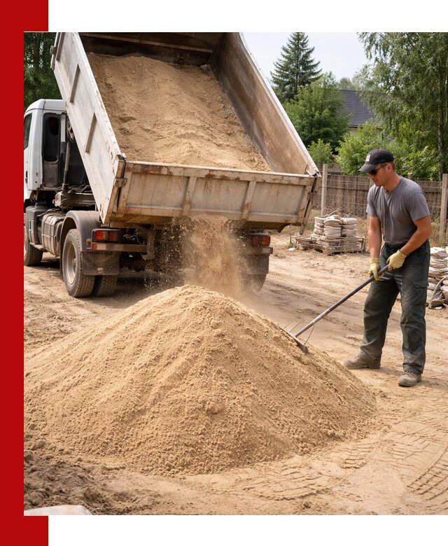 Доставка сухого песка самосвалами в Лесозаводске