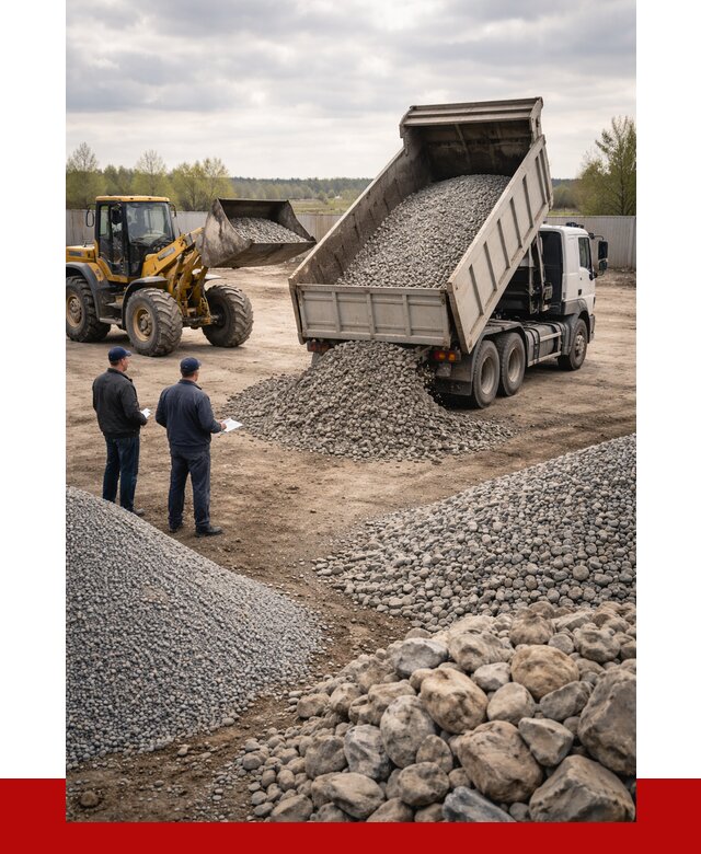 Гравий и камень с доставкой в Лесозаводске от 4342 р. - ПРОНЕРУДЛсз