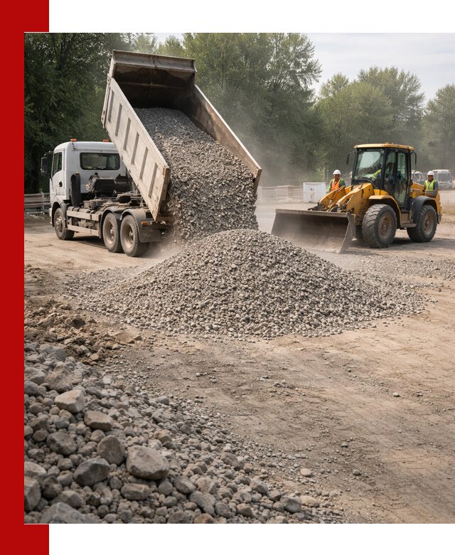 Гравий фракция 5–20 доставка в Лесозаводске оптом и в розницу