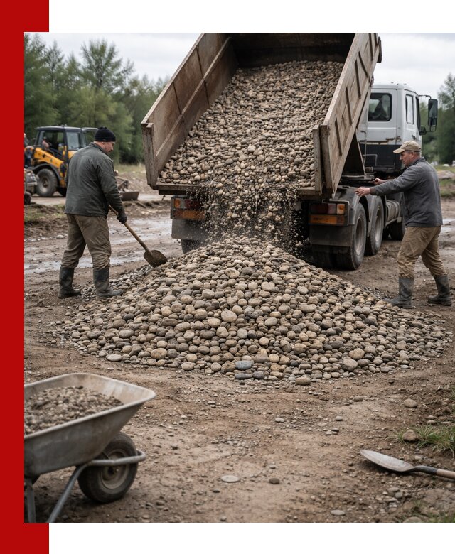 Доставка гальки речной оптом и в розницу в Лесозаводске