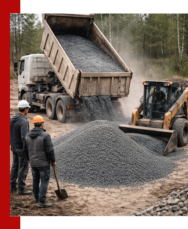 Гранитный отсев 0-5 с доставкой и разгрузкой в Лесозаводске