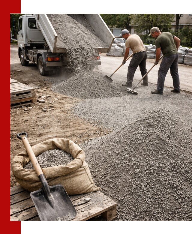 Отсев для тротуарной плитки в Лесозаводске — доставка и укладка