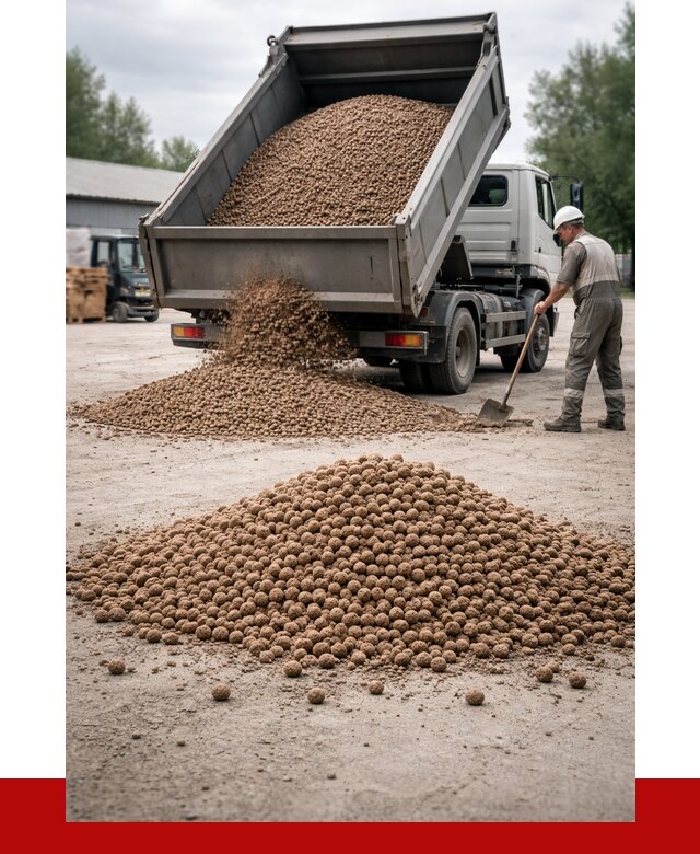 Керамзит с доставкой в Лесозаводске от 4342 р. за м3 | ПРОНЕРУДЛсз