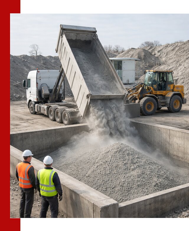 Доставка цемента навалом в Лесозаводске крупными партиями