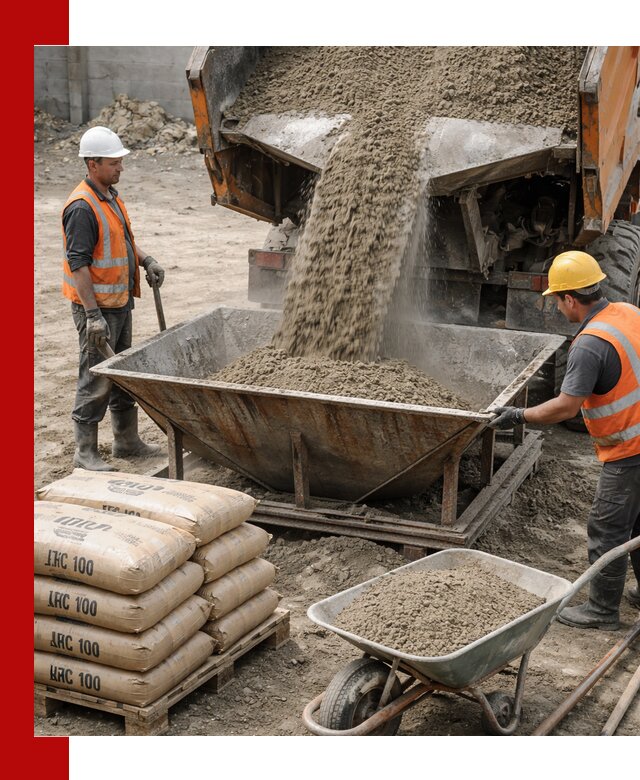 Доставка цементно-песчаной смеси М100 в Лесозаводске
