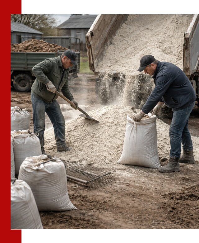 Доставка извести пушонки в Лесозаводске оптом и мелким оптом