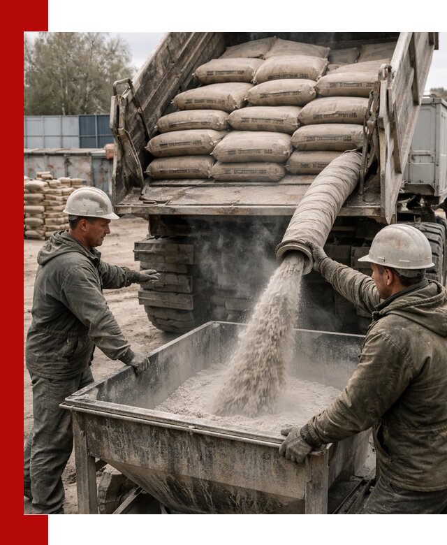 Доставка цемента М400 в Лесозаводске оптом и в розницу