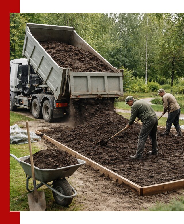 Доставка грунта для озеленения и благоустройства в Лесозаводске