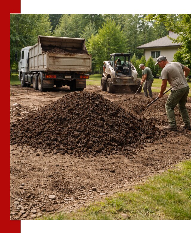 Доставка и укладка грунта для газона в Лесозаводске