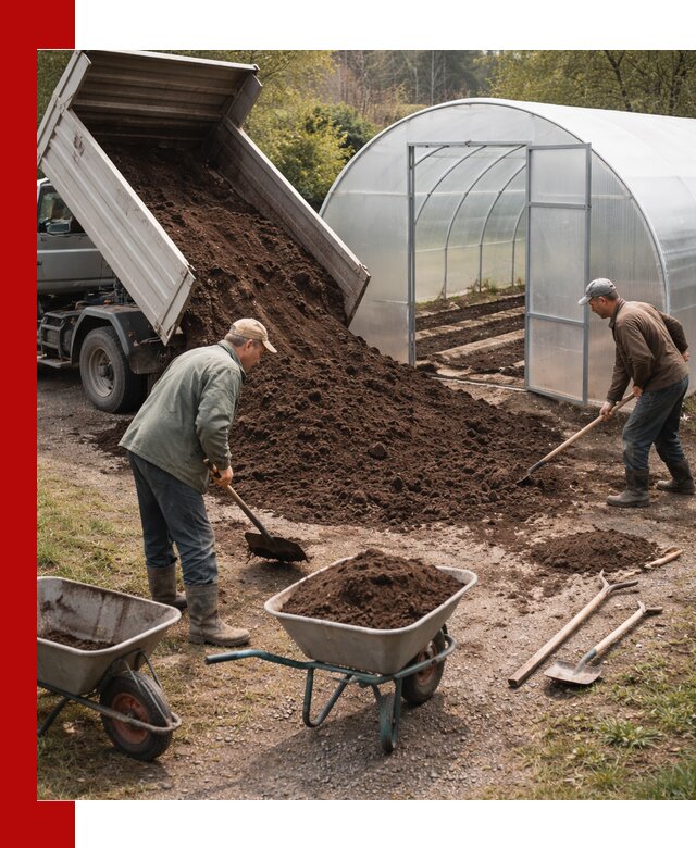 Грунт для теплицы с доставкой в Лесозаводске — плодородный субстрат под растения