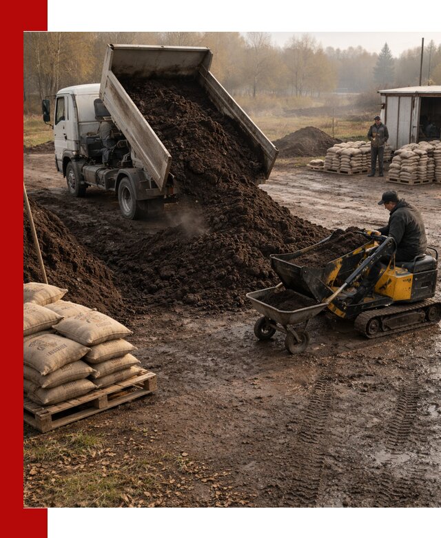 Кислый торф в доставке по выгодным ценам в Лесозаводске