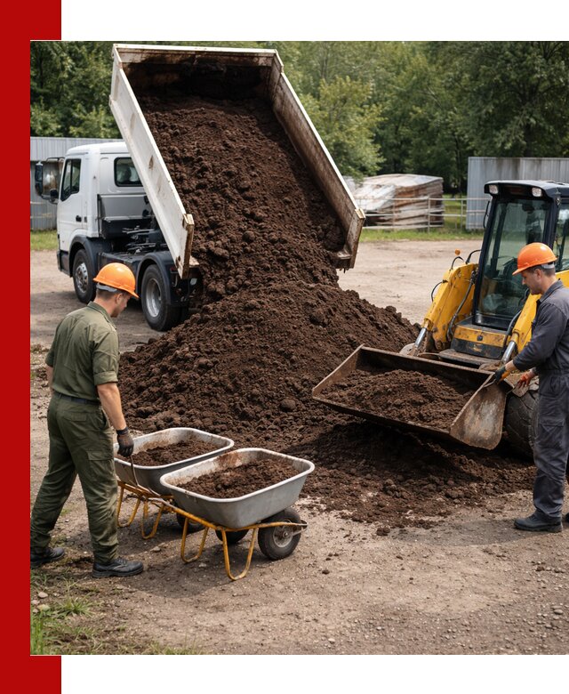 Доставка торфо-земляной смеси в Лесозаводске для огорода и ландшафта