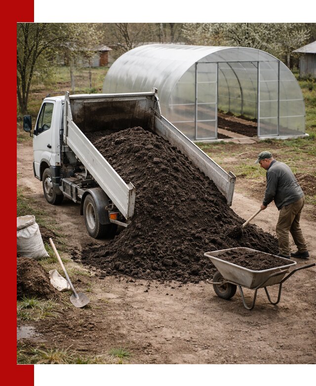 Чернозем для теплицы с доставкой в Лесозаводске