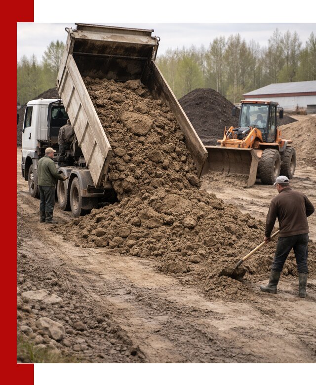 Доставка глин и суглинков в Лесозаводске оптом и вкрай
