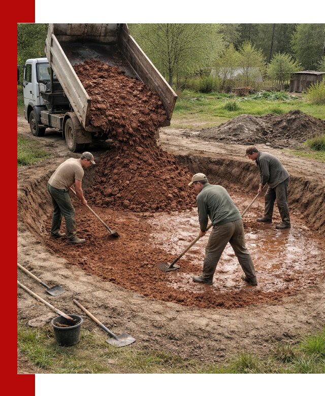 Купить качественную глину для пруда в Лесозаводске