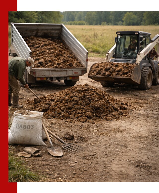 Доставка конского навоза в Лесозаводске с разгрузкой и доставкой на объект