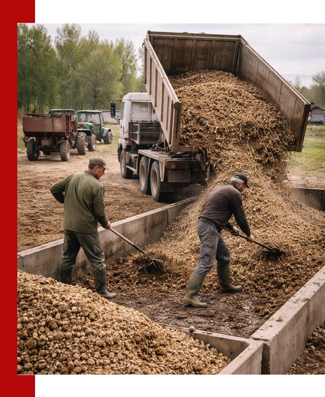 Куриный помет с доставкой в Лесозаводске оптом и в розницу