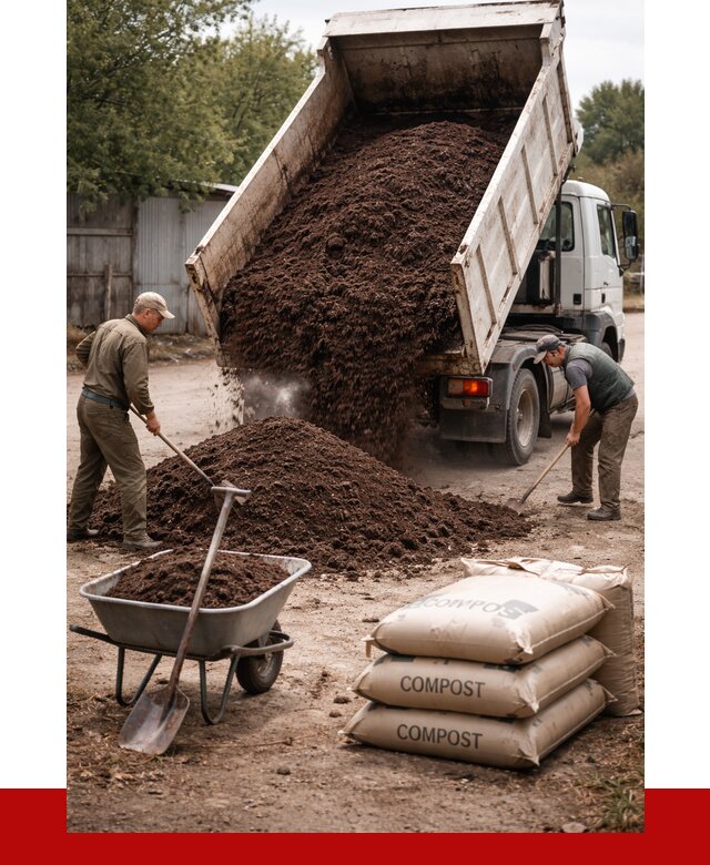 Купить компост в Лесозаводске от 4342 р. за куб с доставкой | ПРОНЕРУДЛсз