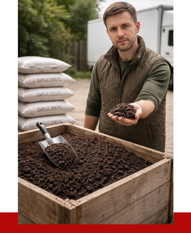 Купить биогумус в Лесозаводске с доставкой от 8787 р. за куб | ПРОНЕРУДЛсз