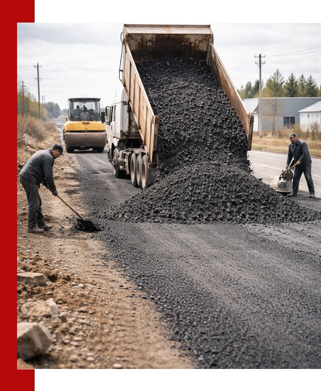 Асфальтовая крошка для дорог в Лесозаводске — поставка и доставка