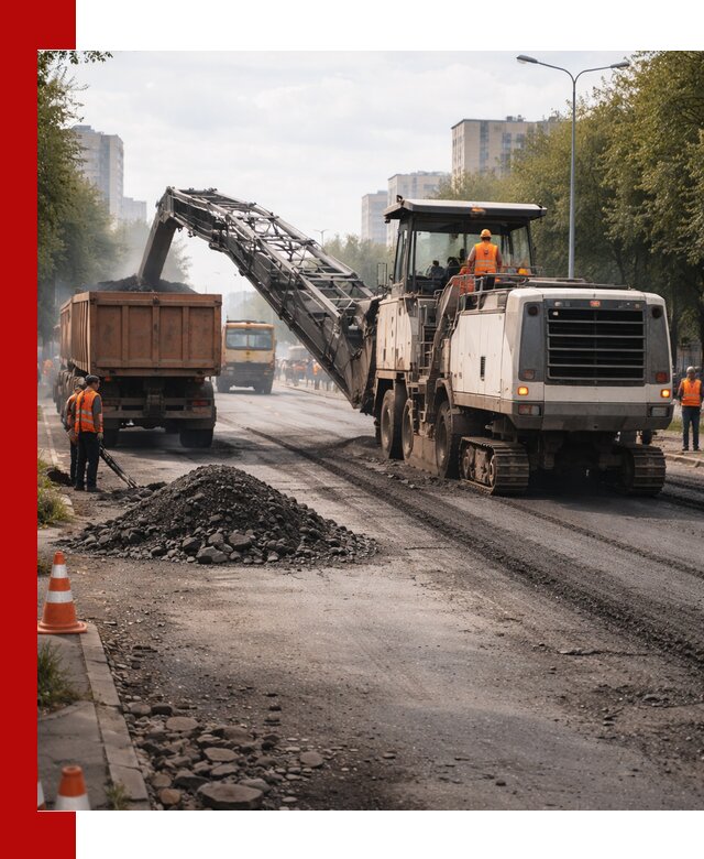 Фрезерованный асфальт в Лесозаводске — удаление и вывоз старого покрытия