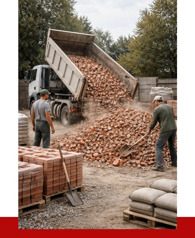 Бой кирпича в Лесозаводске с доставкой от 4342 руб/куб | ПРОНЕРУДЛсз