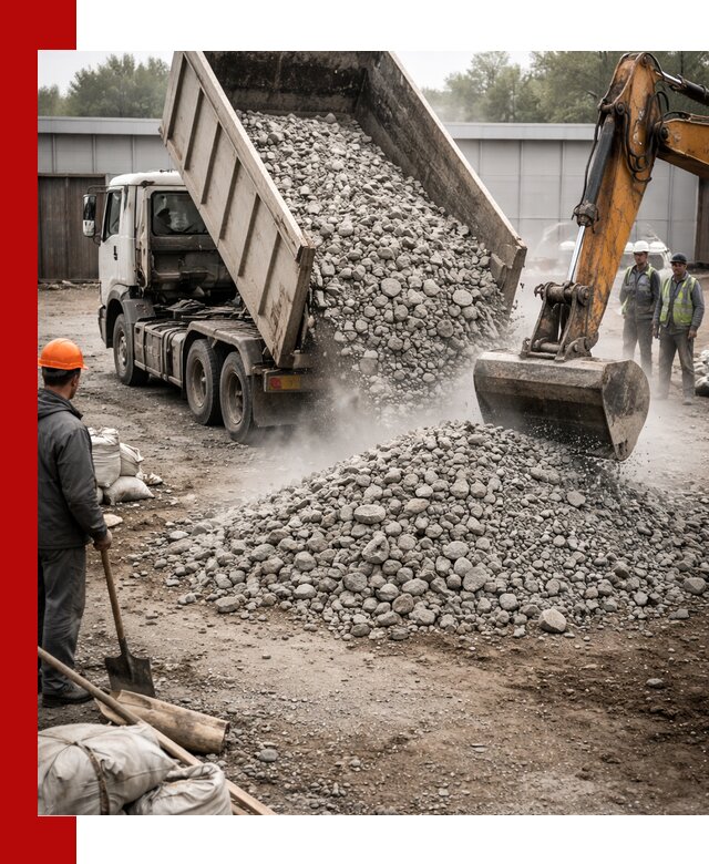 Доставка дробленого бетона в Лесозаводске оптом и в розницу