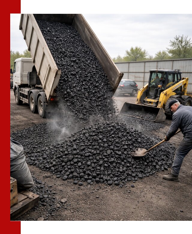 Доставка угля орех в Лесозаводске оптом и в розницу