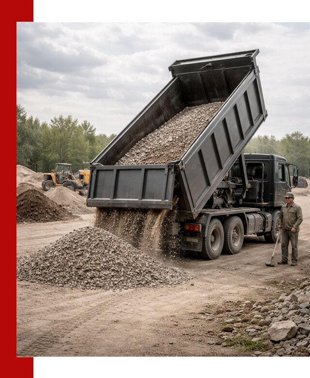 Доставка самосвалом 30 м3 по выгодным ценам в Лесозаводске