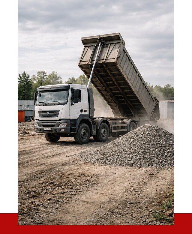 Доставка самосвалом 40 кубов в Лесозаводске от 9304 р. | ПРОНЕРУДЛсз